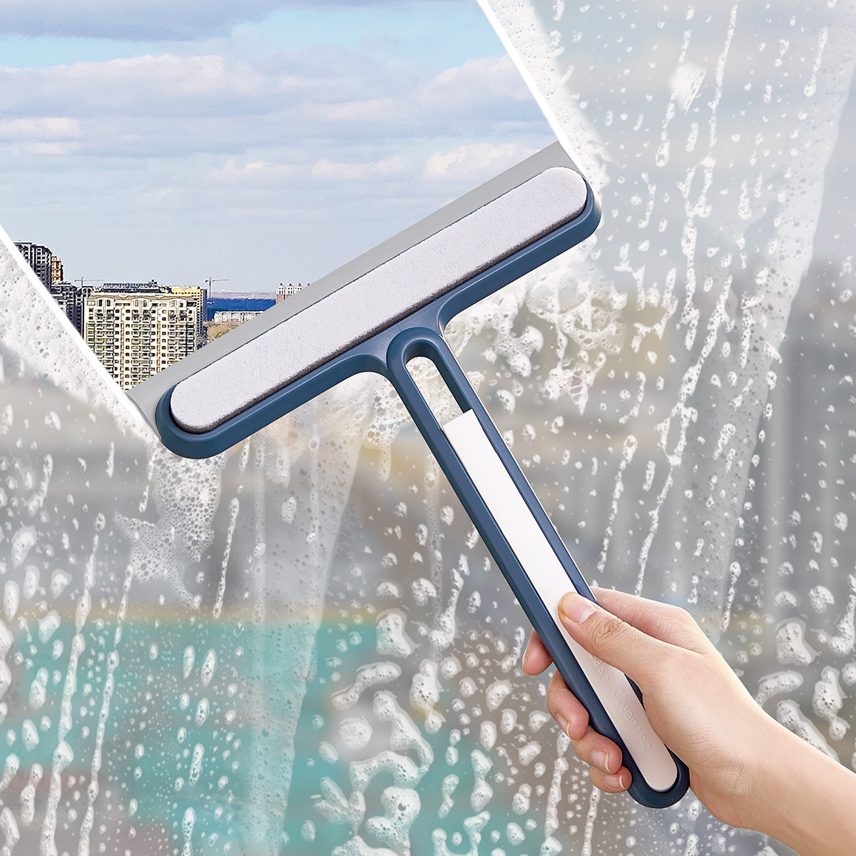 4-in-1 Windshield Cleaning Tool - Car Glass Wiper Brush with Extendable Handle