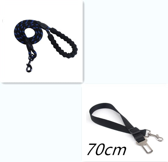 Reflective Nylon Rope Dog Leash 1.5 m - Strong Lead for Small, Medium & Large Dogs