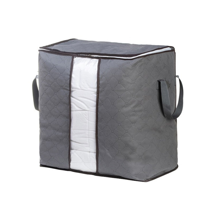 Large Quilt & Clothes Storage Bag - Foldable Moving Organizer Box with Handles