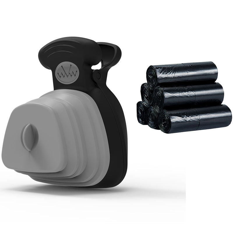 Foldable Dog Poop Scooper with Bag Dispenser - Portable Travel Pooper Scooper