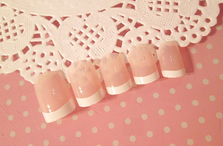 Nail Art Finished French Long Fake Patch