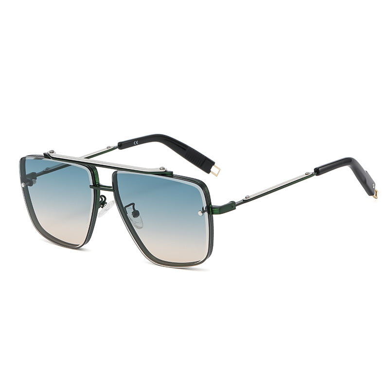 Men’s Double Bridge Metal Sunglasses - Classic Aviator UV Protection Shades