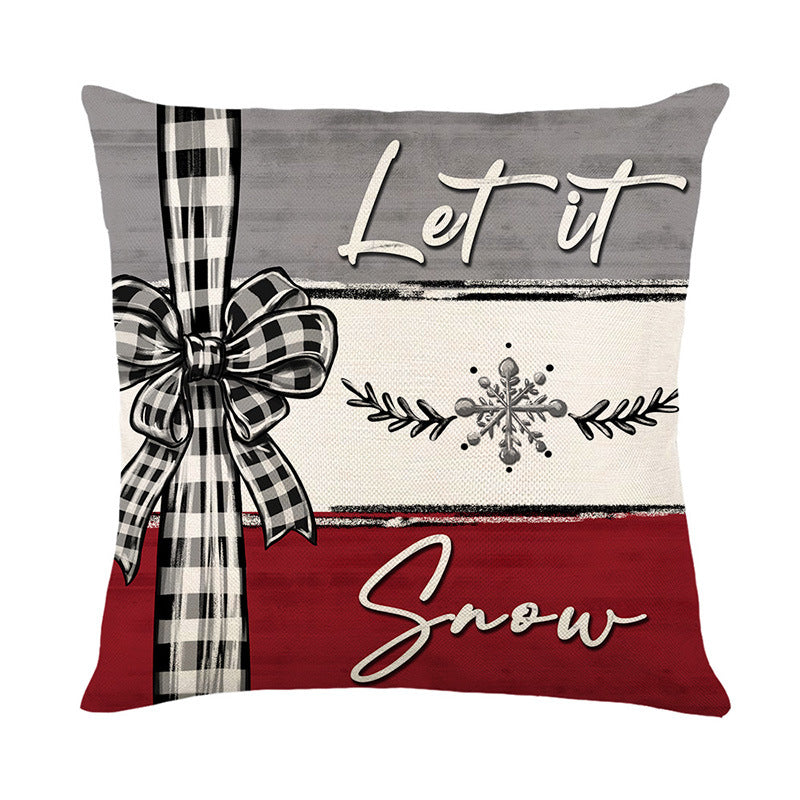 Christmas Cushion Cover Pillowcase Merry Decor for Home Ornament