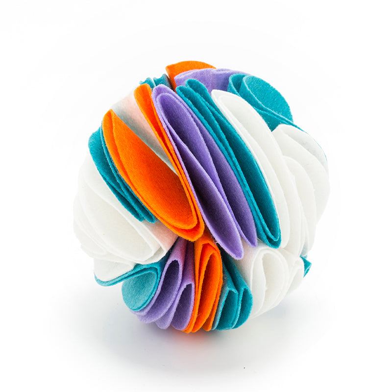Foldable Dog Snuffle Ball - Treat Hiding IQ Training Toy for Dogs & Cats