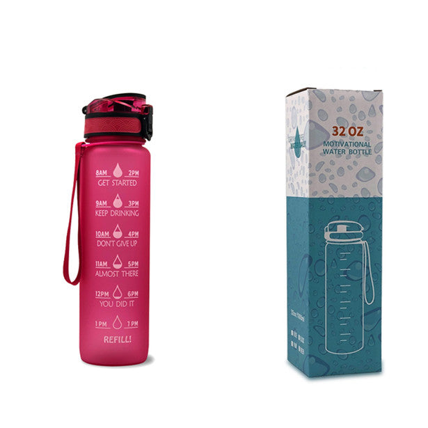 1 L Motivational Water Bottle with Time Markers
