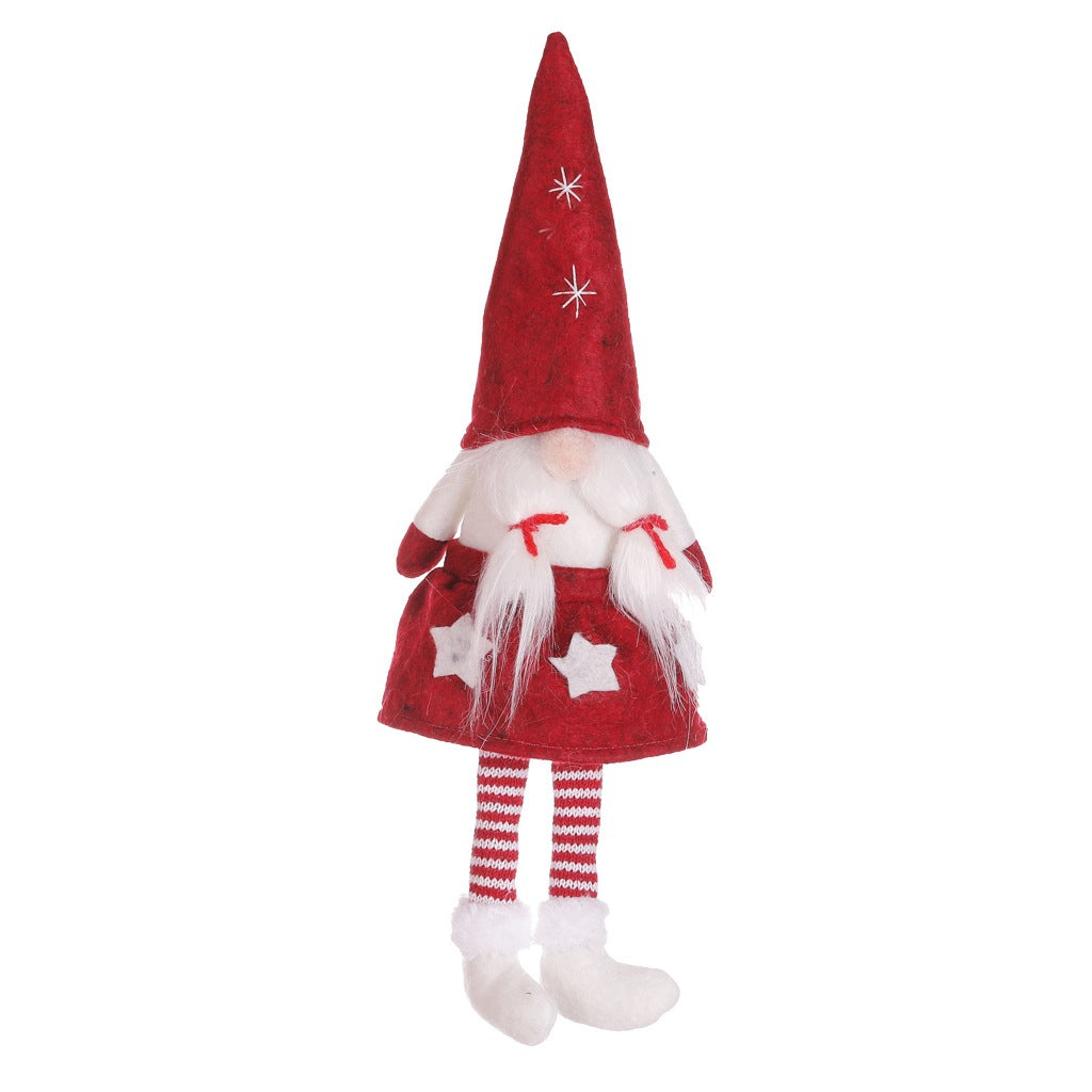 Christmas Decoration Faceless Doll Girl Figurine | Xmas Gift