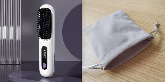 2-in-1 Straight Hair Comb Wireless Straightener Brush Fast Heating