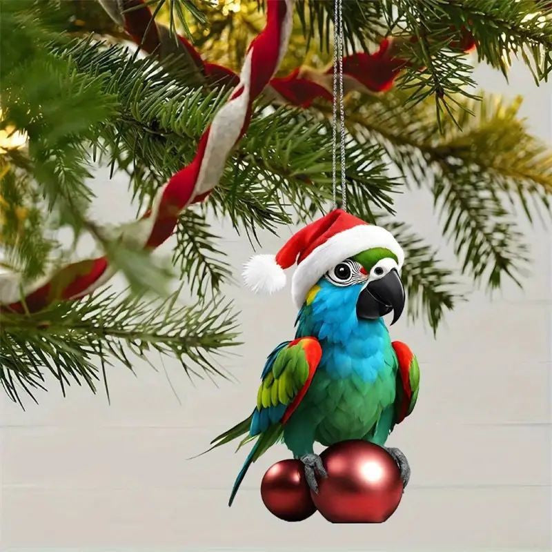 Christmas Tree Decoration Acrylic Flat Hanging | Xmas Holiday Decor
