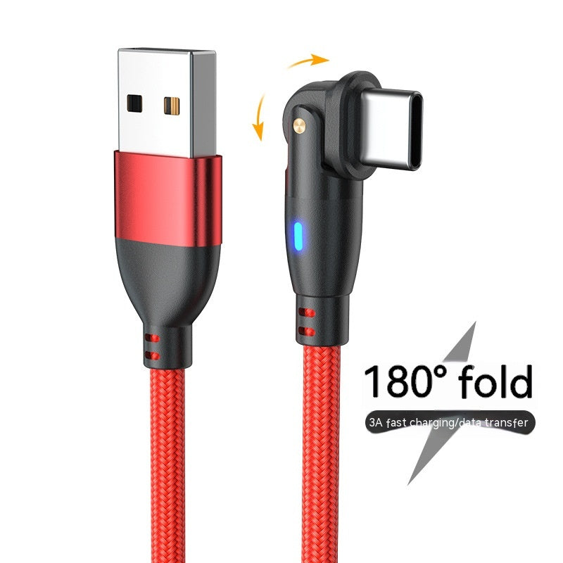 180° Bending Fast Charging Data Cable - Gaming USB Cable