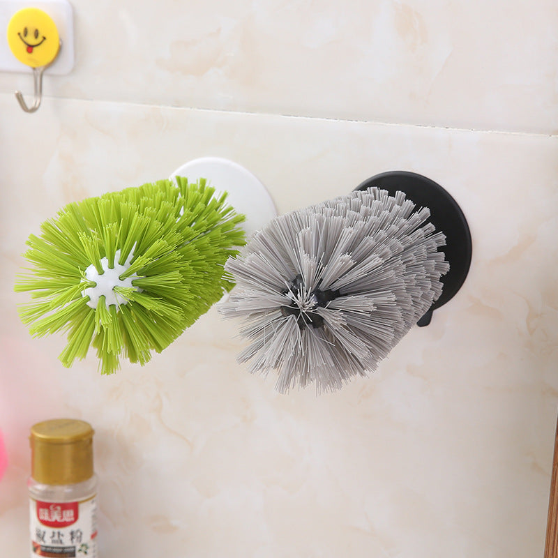Suction Cup Glass Brush - Multifunctional Bottle & Cup Washer