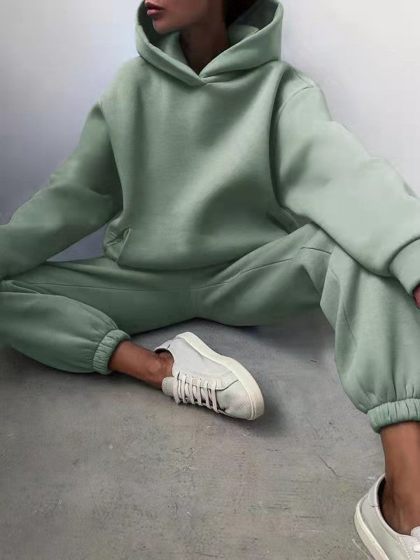 Women's Casual Hooded Sweater Two-Piece Suit Clothes Hoodie Tracksuit