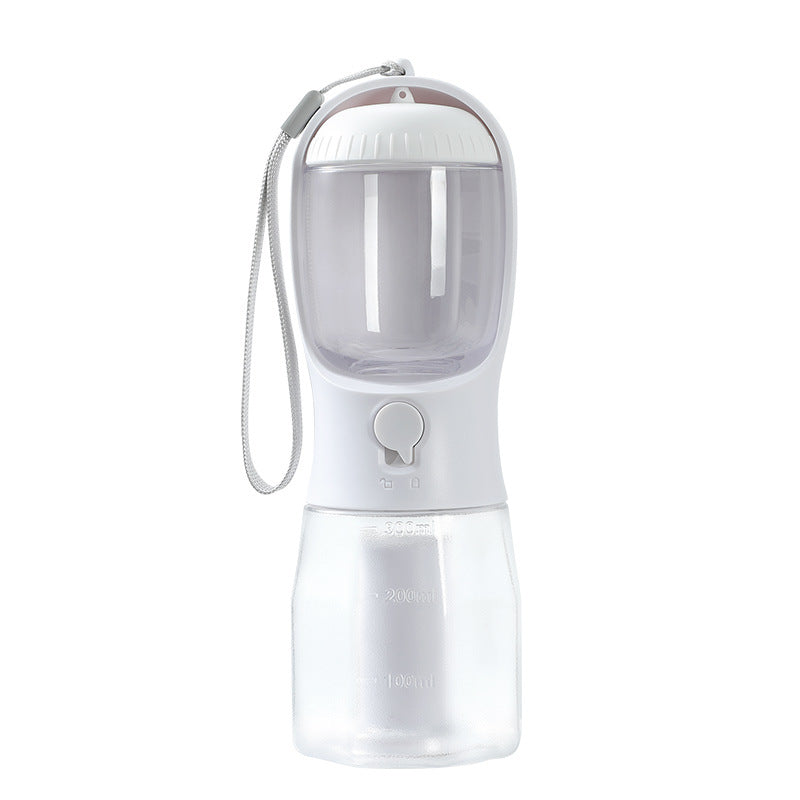 3-in-1 Portable Dog Water Cup 300 ml - Drinker, Food Container & Poop Bag Holder