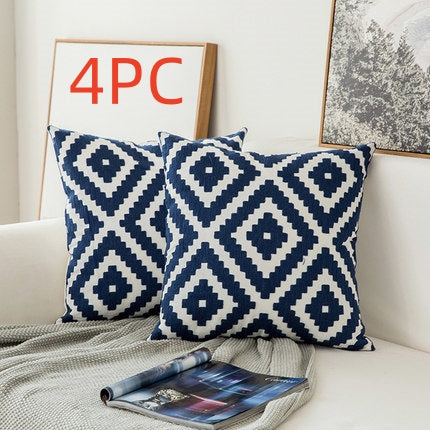 Classical Embroidered Pillow Cover - Decorative Cushion Case