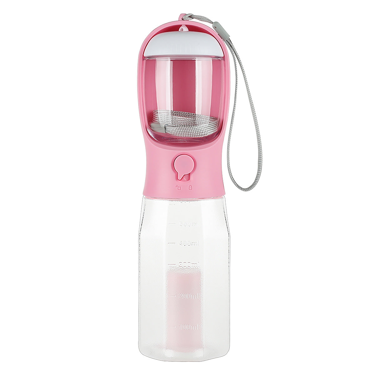3-in-1 Dog Water Bottle 600 ml - Leakproof Travel Drinker, Food & Poop Bag Holder