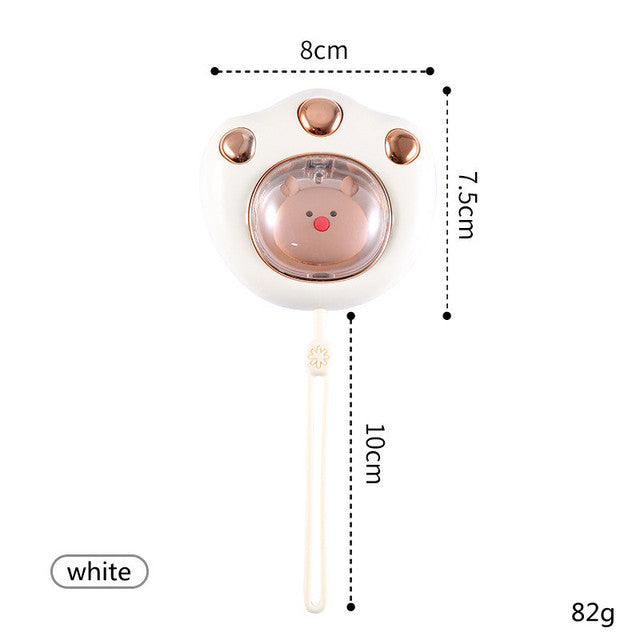 Cute Cat Paw Mini Hand Warmer - USB Rechargeable Portable Pocket Heater for Winter