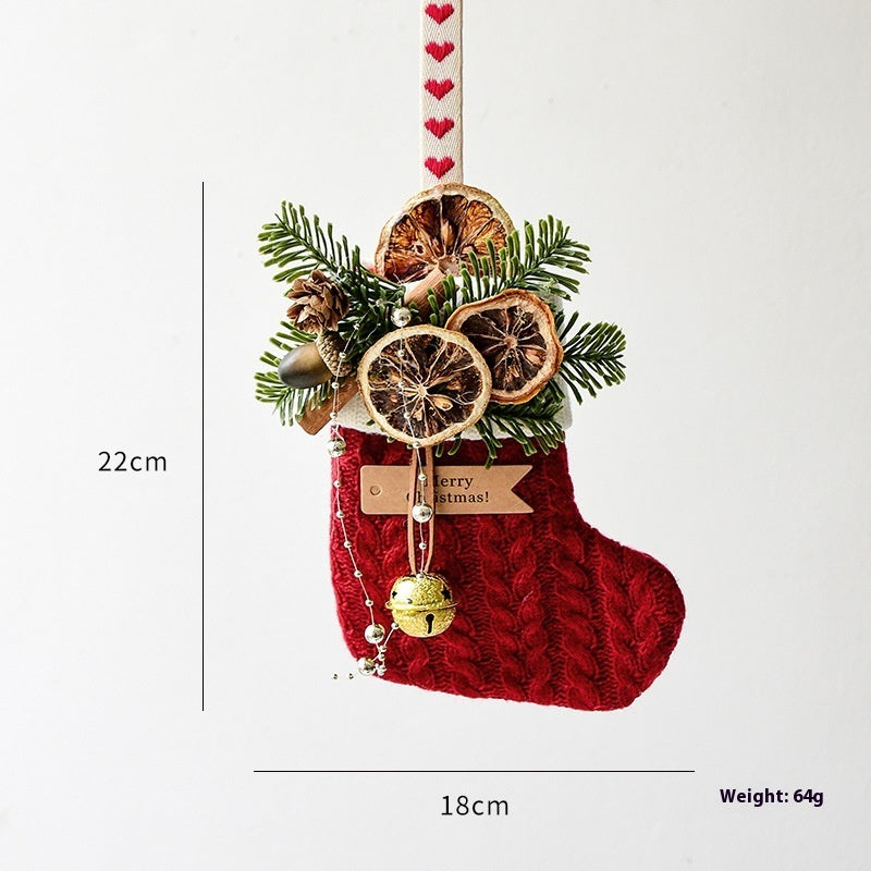 Christmas Decoration Knitted Stockings Scene Layout | Xmas Holiday Decor
