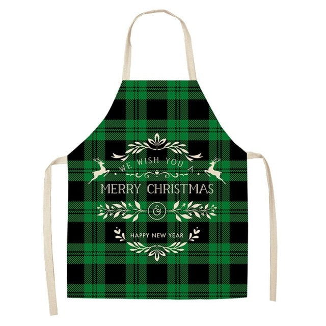 Christmas Cotton Linen Creative Apron | Holiday Gift