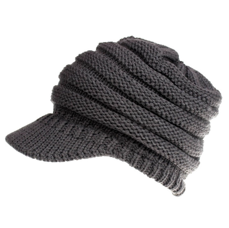 Women Ponytail Beanies Autumn Winter Hats Soft Knitting Caps