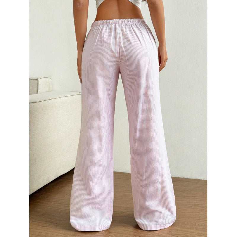 Women's Loose Wide-Leg Pants with Tie Waist
