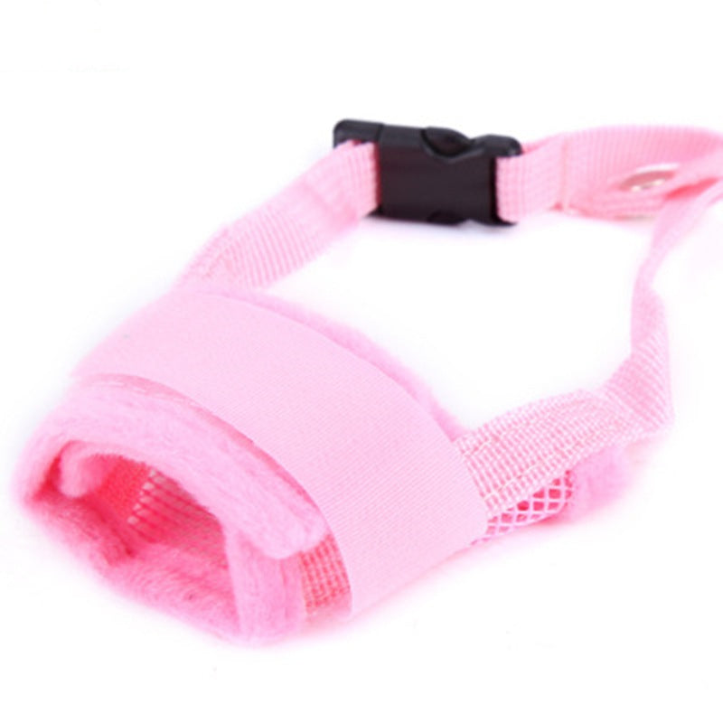 Adjustable Breathable Dog Muzzle - Soft Mesh Anti-Bite Mask with Velcro