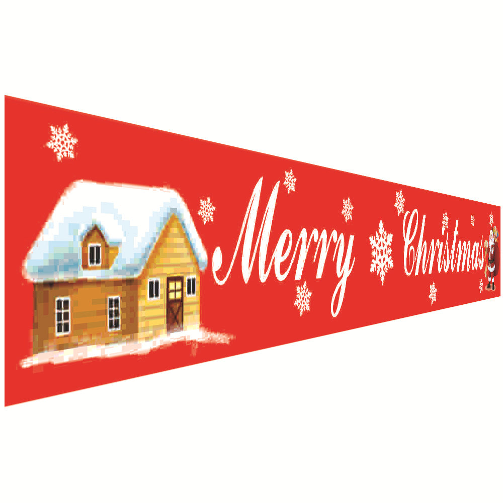 Christmas Decorations Couplets Curtains Banners Pull Flags Hanging