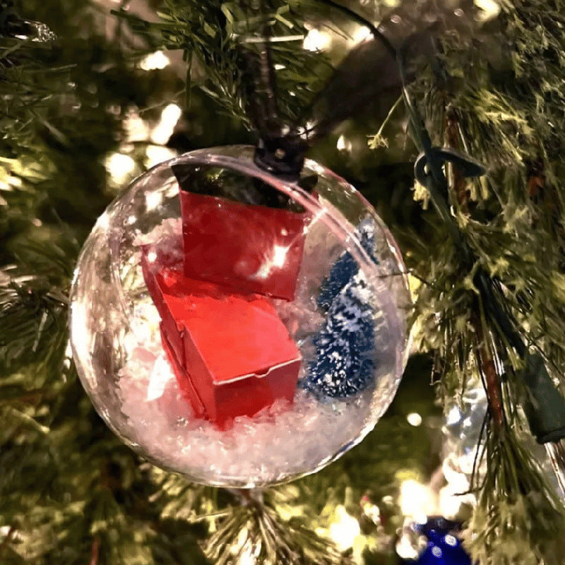 Christmas Tree Decoration Transparent Ball Hanging Scene Layout