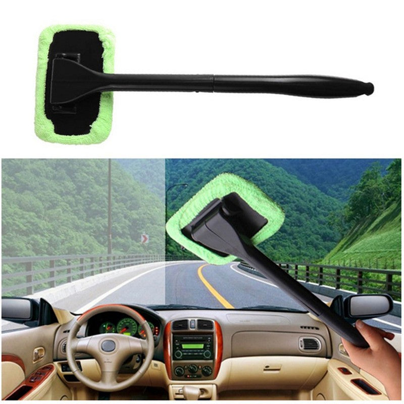 Car Window Windshield Wiper Microfiber Cloth Auto Cleaner Long Handle