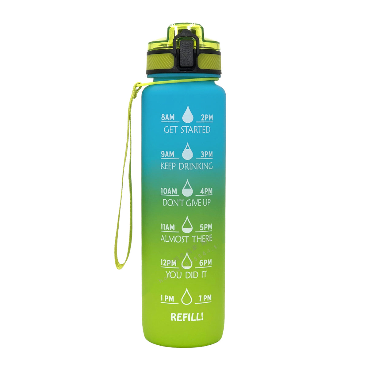10 00ml Sports Water Bottle Gradient Plastic Cup