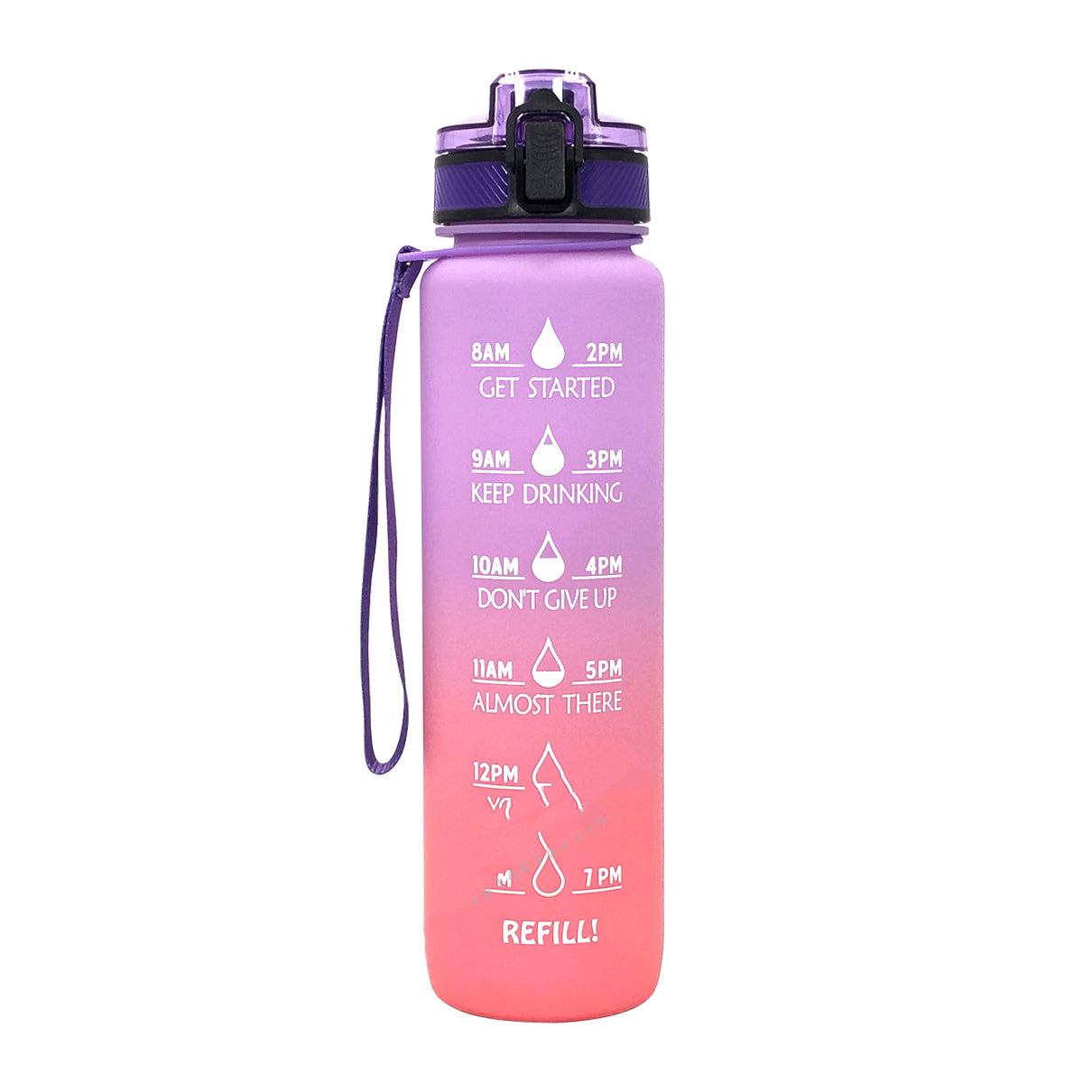 10 00ml Sports Water Bottle Gradient Plastic Cup