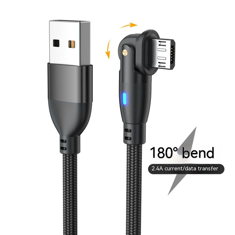 180° Bending Fast Charging Data Cable - Gaming USB Cable