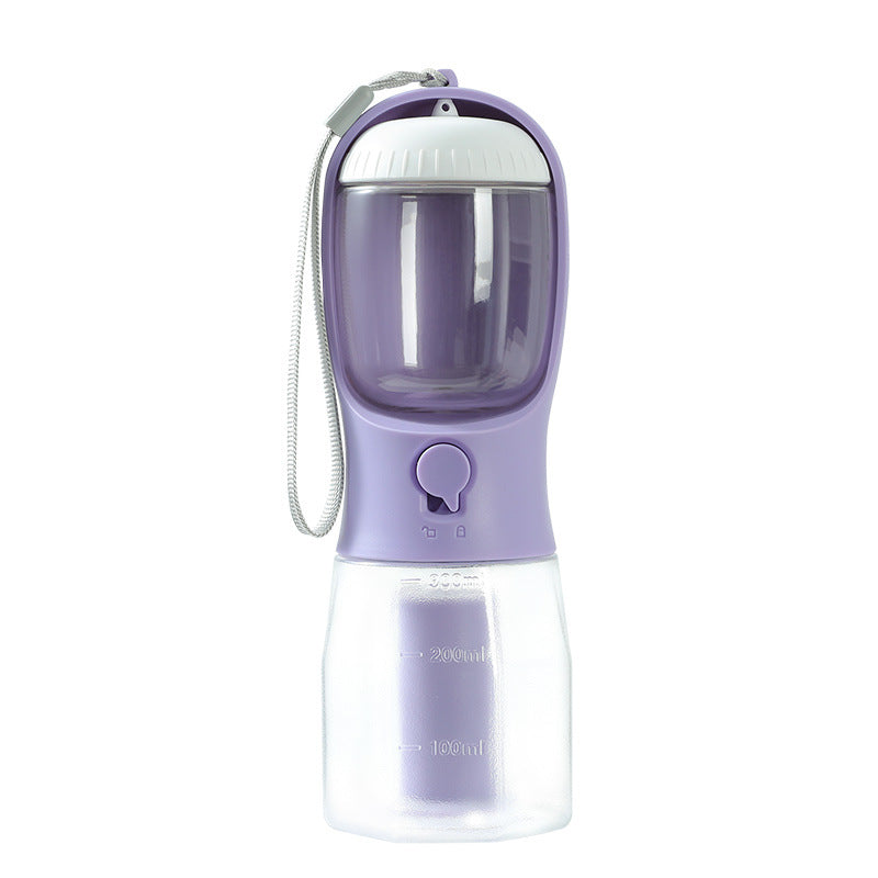 3-in-1 Portable Dog Water Cup 300 ml - Drinker, Food Container & Poop Bag Holder
