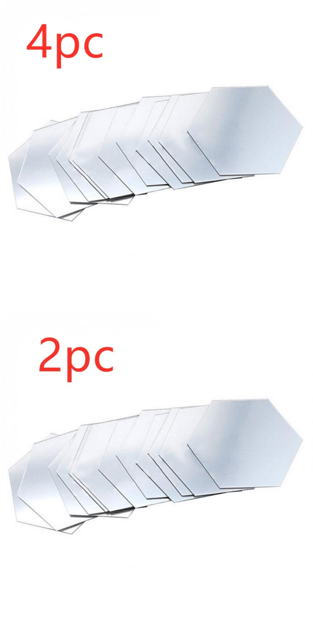 Hexagon Acrylic Mirror Wall Stickers - 3D Removable Wall Decor