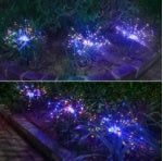Christmas Ground Plug Solar Fireworks Light LED String Copper Wire