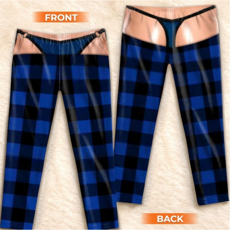Unisex Funny 3D Thong Illusion Print Pants