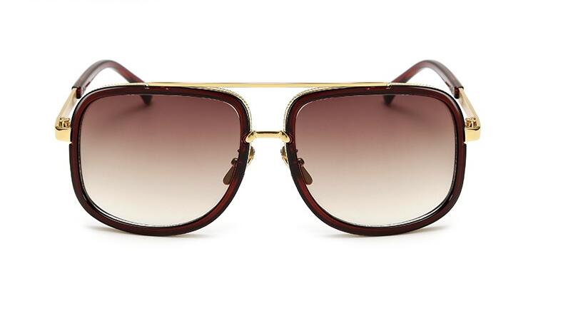 Flat Top Hot Square Sunglasses Men Women Luxury Brand Design Couple