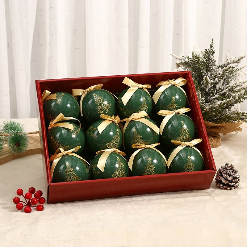 Christmas Exquisite Printing Tree Ornament Ball | Xmas Holiday Decor