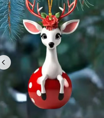 Christmas Tree Decoration Acrylic Flat Hanging | Xmas Holiday Decor