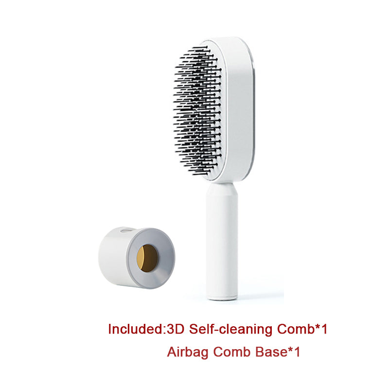 Self Cleaning Hair Brush for Women One-Key Loss Airbag Massage Scalp