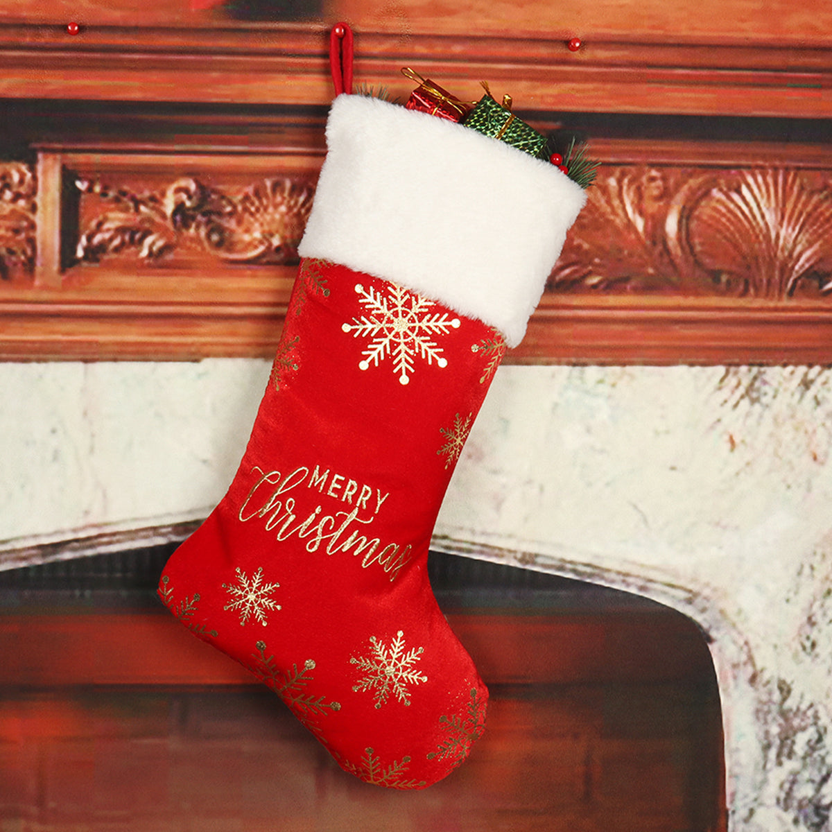 Christmas Decorative Stockings Embroidery Candy | Xmas Holiday Decor
