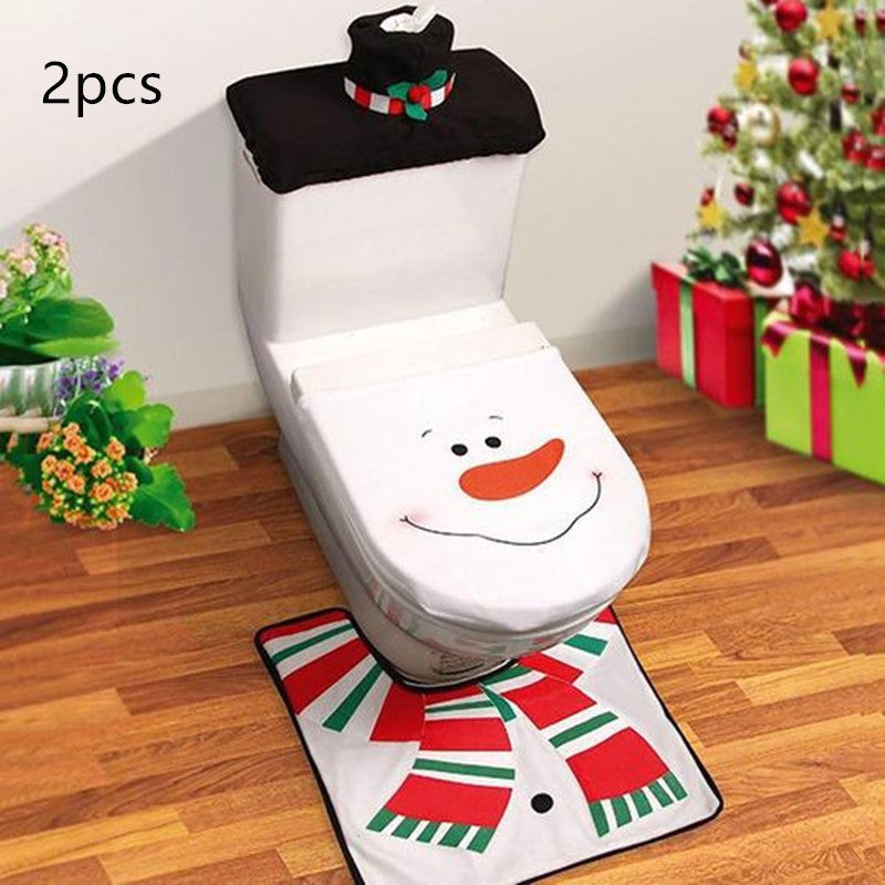 Christmas Toilet Seat Cover | Xmas Holiday Decor