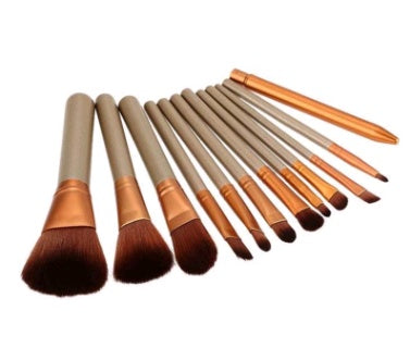 12 Makeup Brush Sets Iron Box Tools