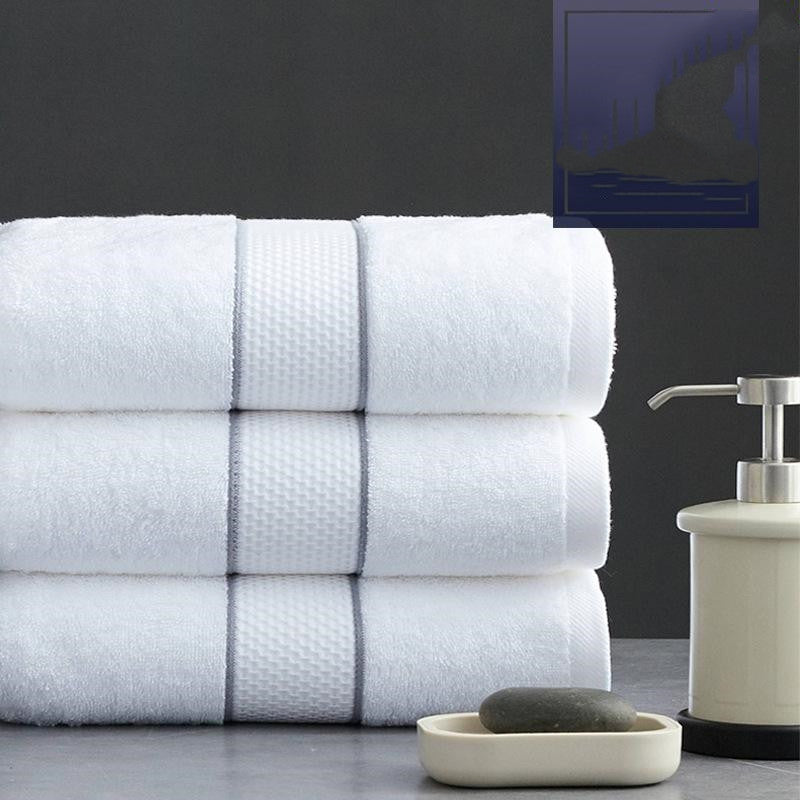 White Cotton Hotel Bath Towel - Absorbent Beach & Bath Towel