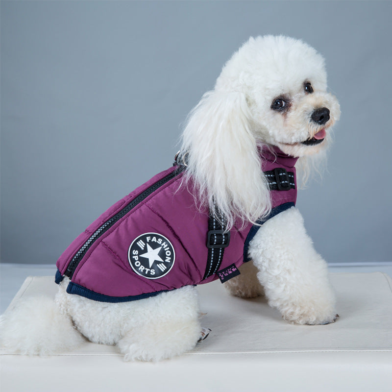 Waterproof Winter Dog Coat with Built-In Harness - Warm Jacket for Small to Large Dogs