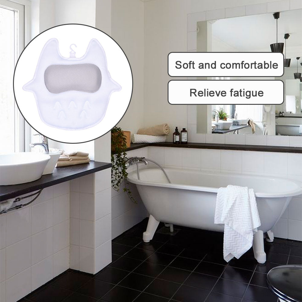 SPA Bathtub Pillow - Non-Slip Neck & Head Rest Cushion with Suction Cups