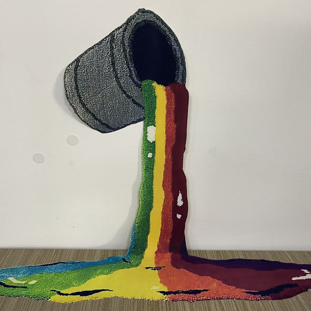 3D Rainbow Rug & Wall Hanging - Creative Floor Mat for Kids Room & Nursery