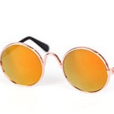 Cute Pet Sunglasses & Straw Hat - Retro Cat and Small Dog Glasses Photo Accessory