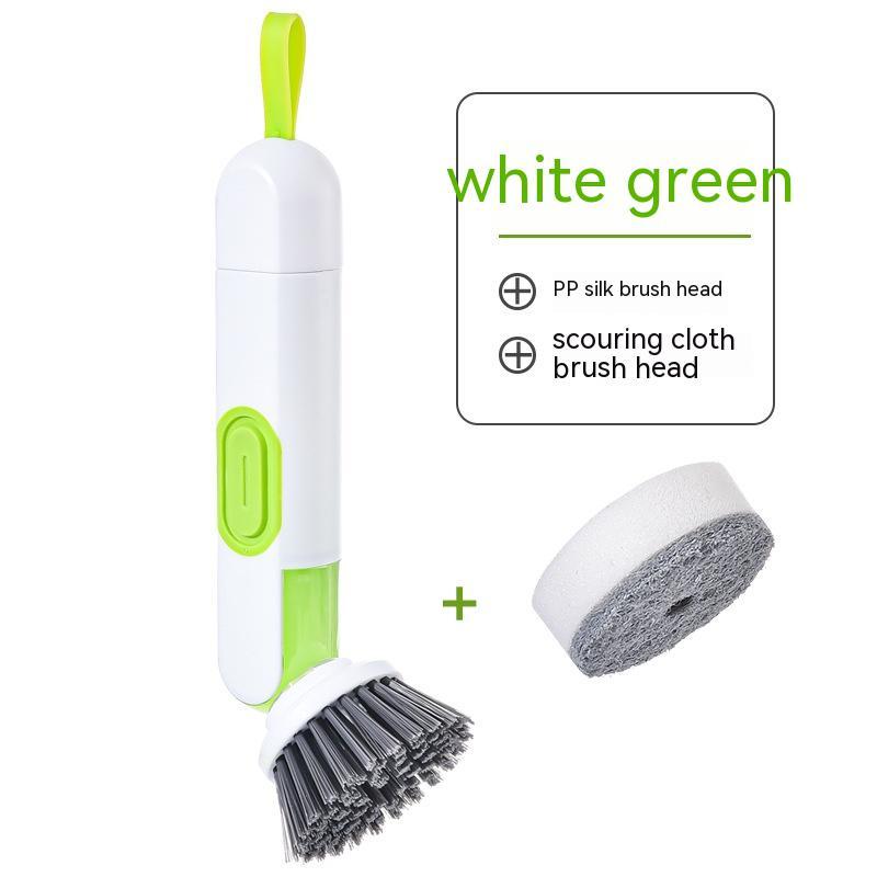Long-Handle Liquid-Fill Dish Brush - Soap Dispensing Scrubber