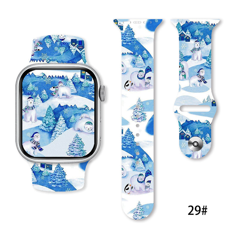 Christmas Silicone Strap Printing Suitable | Xmas Holiday Decor