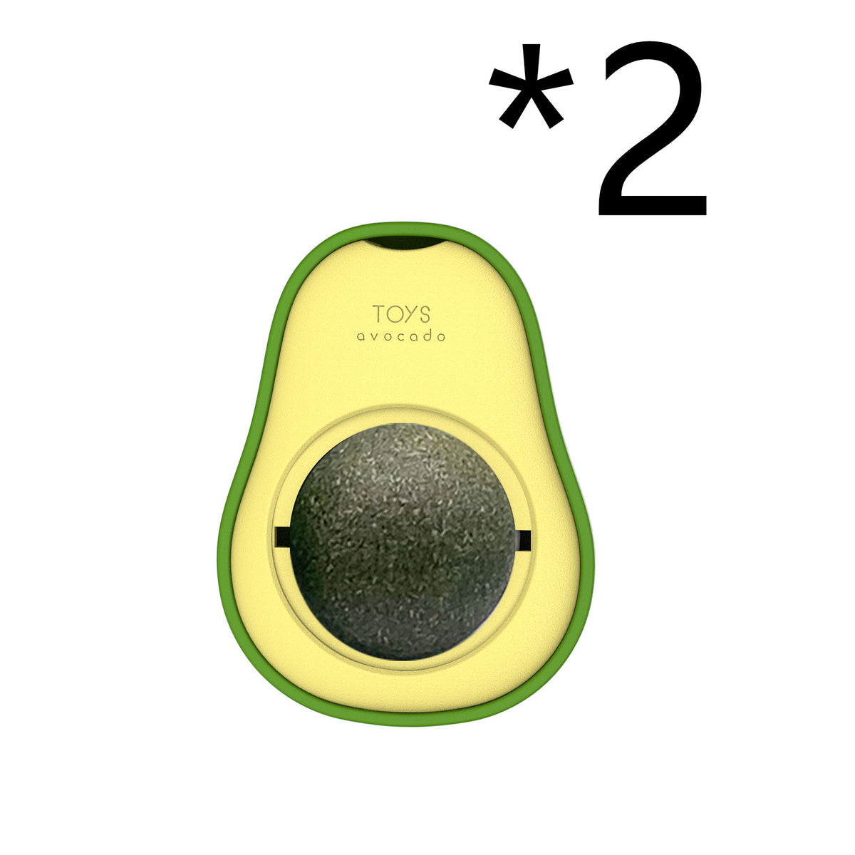 Avocado Catnip Ball Toy - 360° Rotating Wall-Mounted Mint Lick Toy for Cats