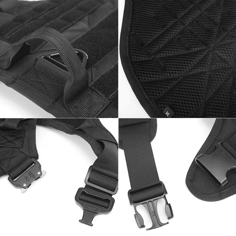 Tactical Dog Harness & Leash Set - 1000D Nylon Training Vest (Ships from US)